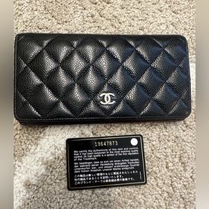 Authentic Chanel Black Caviar Wallet